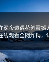 主持人在深夜遭遇花絮震撼人心，蘑菇影视在线观看全网炸锅，详情深扒