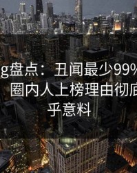 糖心vlog盘点：丑闻最少99%的人都误会了，圈内人上榜理由彻底令人出乎意料